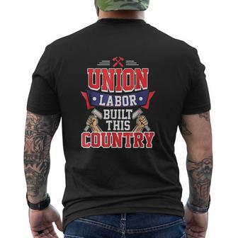 Pro Union Labor Union Laborer Mens Back Print T-shirt - Thegiftio UK