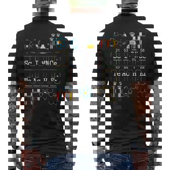 Profesor De Ciencias Tabla Periódica Biología Química Física Camiseta Hombre Estampado Espalda - Regaloses
