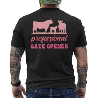 Professional Gate Opener Farm Apparel Men's T-shirt Back Print - Monsterry DE