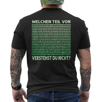 Programmer Admin Which Partonerstehst Du Nicht T-Shirt mit Rückendruck - Geschenkecke