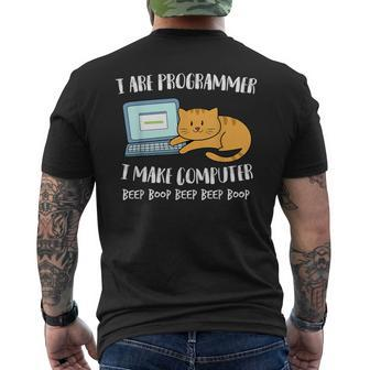 I Are Programmer Computer Scientist Computer Cat T-Shirt mit Rückendruck - Seseable