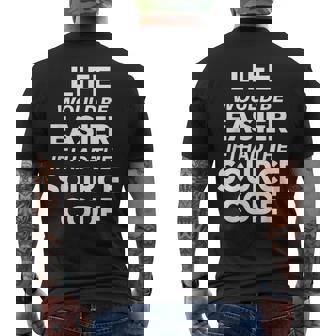 Programmer Developer Código Fuente Camiseta Hombre Estampado Espalda - Regaloses