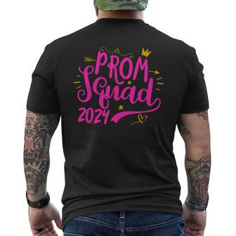 Prom Squad 2024 I Graduate Prom Class Of 2024 Men's T-shirt Back Print | Mazezy