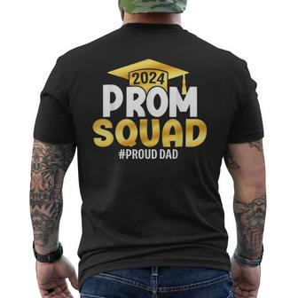 Prom Squad 2024 Graduation Prom Class Of 2024 Proud Dad Men's T-shirt Back Print - Seseable