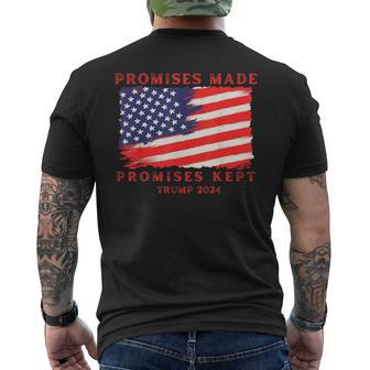 Promises Made Promises Kept Vote Trump 2024 Men's T-shirt Back Print | Mazezy