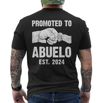 Promoted To Abuelo Est 2024 New Abuelo Father's Day Men's T-shirt Back Print - Seseable