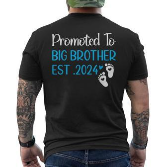 Promoted To Big Brother 2024 New Baby Coming Est 2024 Men's T-shirt Back Print - Thegiftio UK