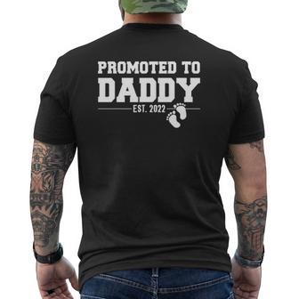 Promoted To Daddy 2022 Father's Day Soon To Be Dad Mens Back Print T-shirt | Mazezy