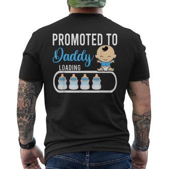 Promoted To Daddy Boy Pregnancy Announcement Dad Father Men Men's T-shirt Back Print - Monsterry UK