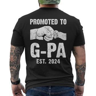 Promoted To G-Pa Est 2024 New G-Pa Father's Day Men's T-shirt Back Print - Seseable