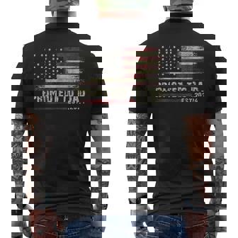 Promoted To Godfather Est 2024 First Time Daddy Father's Day Men's T-shirt Back Print - Thegiftio UK
