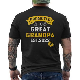Promoted To Great Grandpa Est 2022 Pregnancy Announcement Mens Back Print T-shirt | Mazezy DE