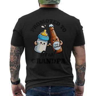 Promoted To Great Grandpa Est 2024 Men's T-shirt Back Print - Seseable