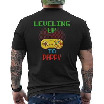 Promoted To Pappy Unlocked Gamer Leveling Up Mens Back Print T-shirt | Mazezy UK