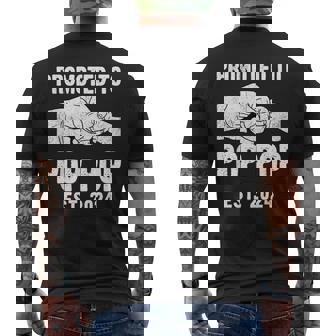 Promoted To Pop Pop Est 2024 New Pop Pop Father's Day Men's T-shirt Back Print | Mazezy