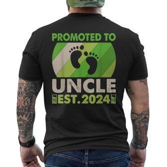 Promoted To Uncle 2024 Vintage I'm Going To Be An Uncle 2024 Men's T-shirt Back Print - Monsterry UK