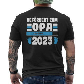 Promotes To Grandpa 2023 Loading Pregnancy Announcement Men's T-shirt Back Print - Monsterry UK