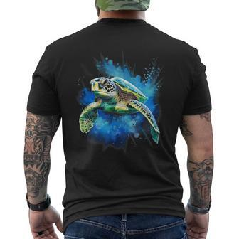 Propagate Activism Colorful Turtle Advocacy Wave Men's T-shirt Back Print - Monsterry DE