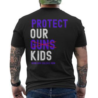 Protect Children Not Guns Orange End Gun Violence Men's T-shirt Back Print - Monsterry CA