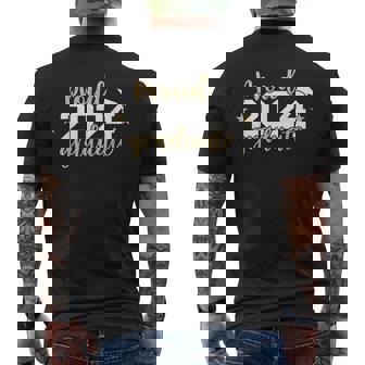 Proud 2024 Graduate Of A Class Of 2024 Senior Graduation 24 Men's T-shirt Back Print - Seseable