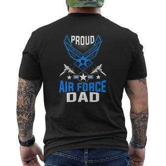 Proud Air Force Dad Us Air Force Military Mens Back Print T-shirt | Mazezy
