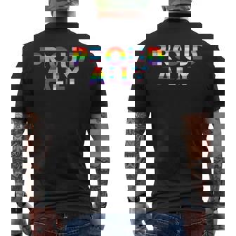 Proud Ally Trans Gay Lesbian Transgender Pride Lgbtq Support Men's T-shirt Back Print - Thegiftio UK