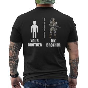 Proud Army Brother Your Brother My Brother Mens Back Print T-shirt - Thegiftio UK