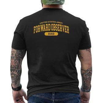 Proud Army Forward Observer Dad Mens Back Print T-shirt | Mazezy