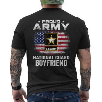 Proud Army National Guard Boyfriend With American Flag Men's T-shirt Back Print - Monsterry AU