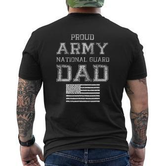 Proud Army National Guard Dad US Military Tee Mens Back Print T-shirt | Mazezy