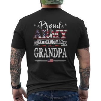 Proud Army National Guard Grandpa US Patriotic Mens Back Print T-shirt | Mazezy