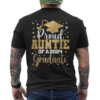 Proud Auntie Of A 2024 Graduate Class Senior Graduation Men's T-shirt Back Print - Monsterry
