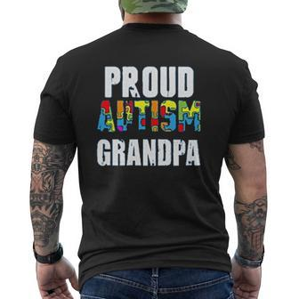 Proud Autism Dad Mens Back Print T-shirt | Mazezy