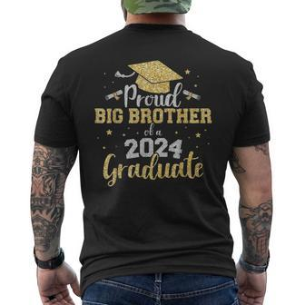 Proud Big Brother Class Of 2024 Graduate Senior Graduation Men's T-shirt Back Print - Thegiftio UK