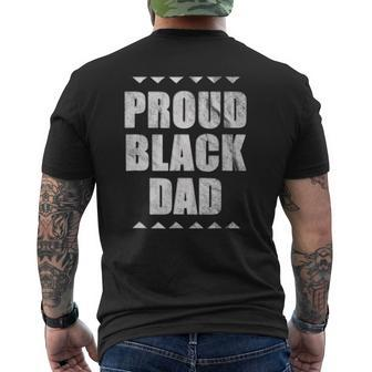 Proud Black Dad Father's Day Mens Back Print T-shirt | Mazezy