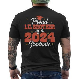Proud Brother 2024 Senior Family Matching Graduation Men's T-shirt Back Print - Seseable