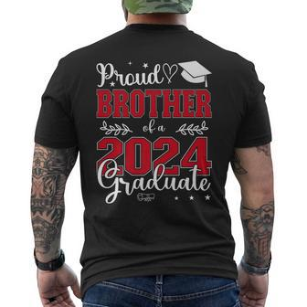 Proud Brother Of A Class Of 2024 Graduate For Graduation Men's T-shirt Back Print - Monsterry AU