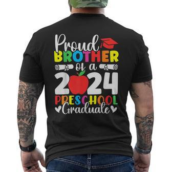 Proud Brother Of Class Of 2024 Preschool Graduate Graduation Men's T-shirt Back Print - Monsterry