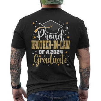 Proud Brother-In-Law A 2024 Graduate Class Senior Graduation Men's T-shirt Back Print - Monsterry