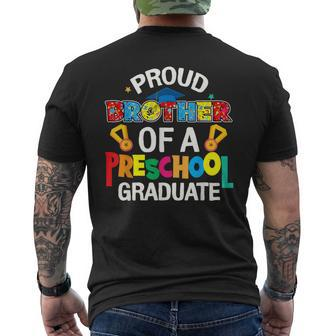 Proud Brother Preschool Graduate Last Day Of School Family Men's T-shirt Back Print - Seseable