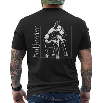 Proud Bull Terrier Dog Portrait T-Shirt mit Rückendruck - Seseable