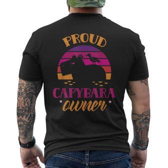 Proud Capybara Owner Capybaras Animal Rodent Lover Men's T-shirt Back Print - Thegiftio UK