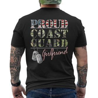 Proud Coast Guard Girlfriend American Veteran Military Men's T-shirt Back Print - Monsterry