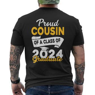 Proud Cousin Of A 2024 Graduate Graduation Family Matching Men's T-shirt Back Print - Monsterry
