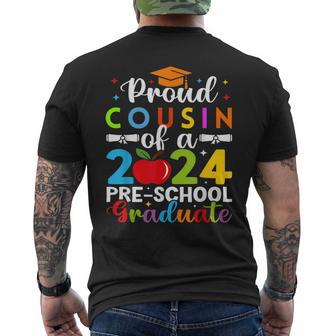 Proud Cousin Of 2024 Pre-School Graduate Graduation Pre-K Men's T-shirt Back Print - Monsterry