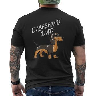Proud Dachshund Dad Dachshund Dog Owner Lover Mens Back Print T-shirt | Mazezy