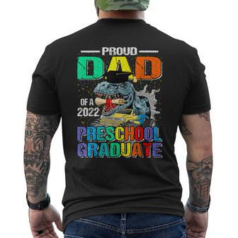 Proud Dad Of A 2022 Preschool Graduate Dinosaur Mens Back Print T-shirt | Mazezy