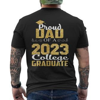 Proud Dad Of 2023 Graduate College Graduation Mens Back Print T-shirt | Mazezy AU