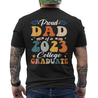 Proud Dad Of A 2023 Graduate Graduation Family Mens Back Print T-shirt | Mazezy AU