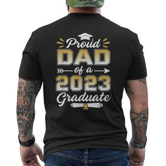 Proud Dad Of A 2023 Graduate Senior Graduation Family Mens Back Print T-shirt | Mazezy
